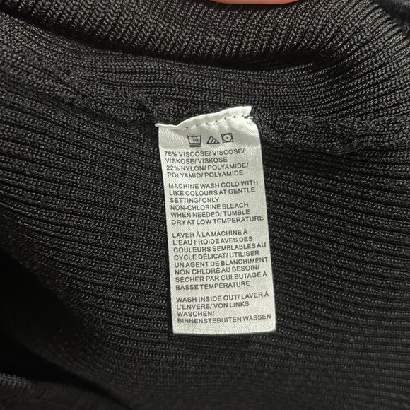 Suitable for work long sleeve ribbed plunge crossover long sleeve - Picture 4 of 4